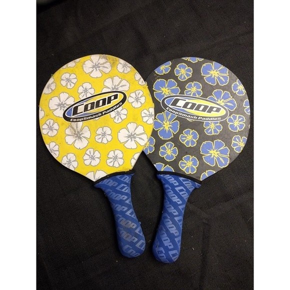 Coop Hawaiian Print Hydro Smash Paddles - 2 paddle set with ball - Picture 1 of 3